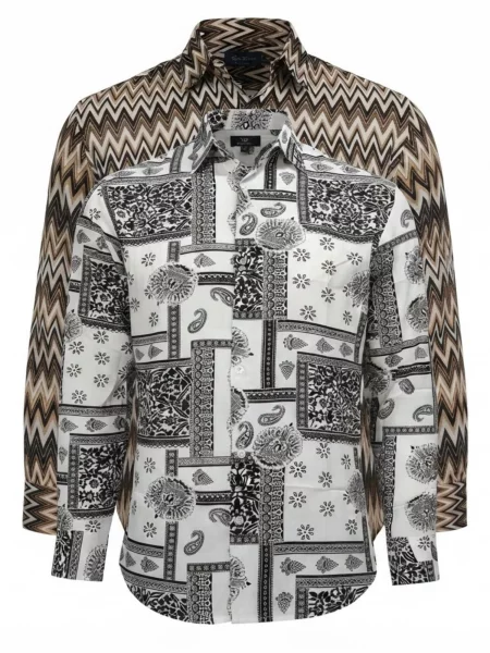 Radwa Cămașă Viscos floral pattern maro deschis / murdar alb
