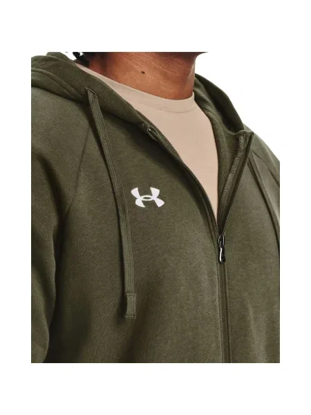 Флийс суичър с качулка Under Armour с качулка бяло