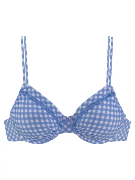 BUFFALO Sutien costum de baie albastru alb