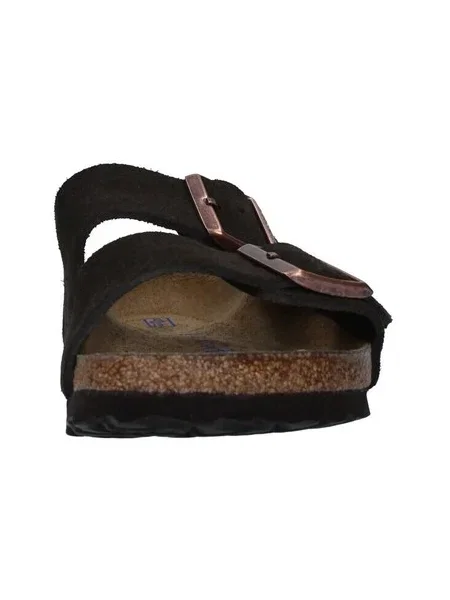 Pantofi Birkenstock din piele de căprioară maro