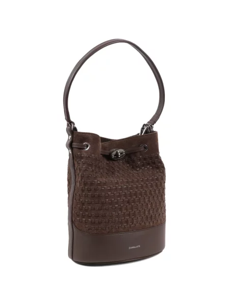 Geantă bucket Zanellato din piele maro