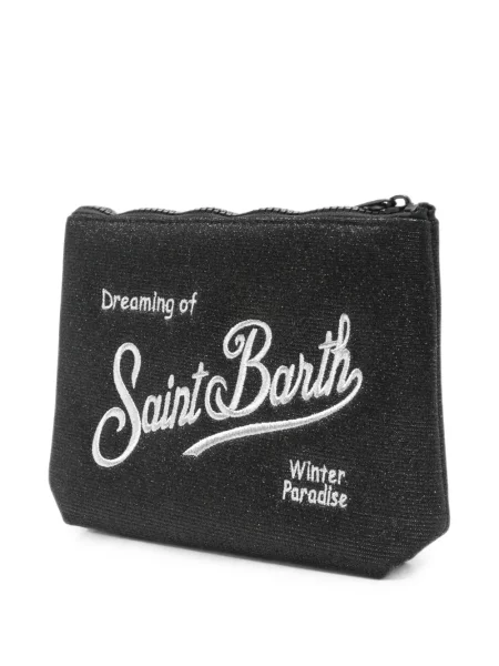 Geantă plic Mc2 Saint Barth cu broderie negru