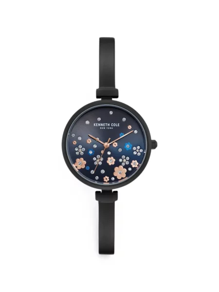 Ceas Kenneth Cole cu model floral albastru