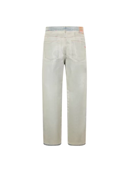 Jeansy straight leg Diesel eleganckie niebieskie