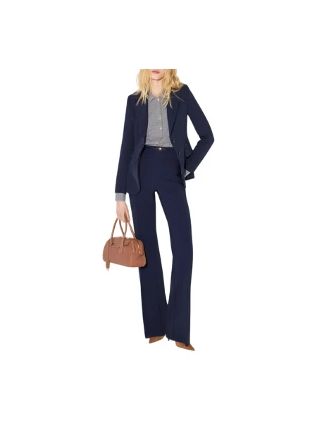 Pantaloni Elisabetta Franchi evazate albastru