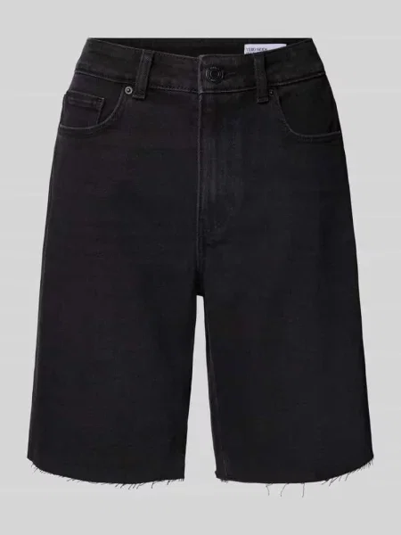 Szorty jeansowe o kroju regular fit z mieszanki bawełny model ‘CLEO’ Vero Moda czarne
