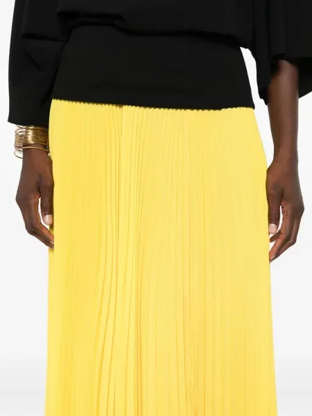Maxi fusta plisata Styland plisată galben