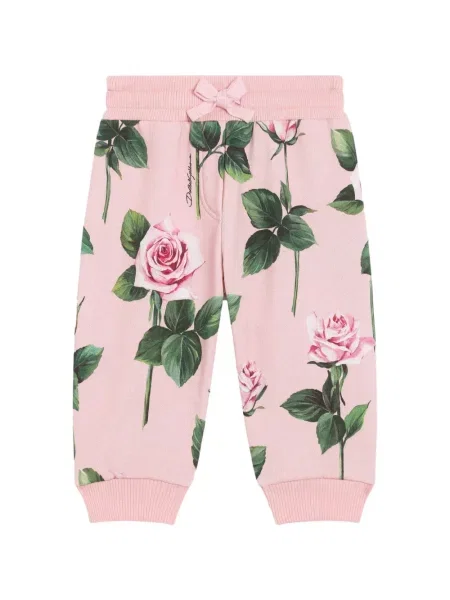 Spodnie dziecięce Dolce And Gabbana różowe