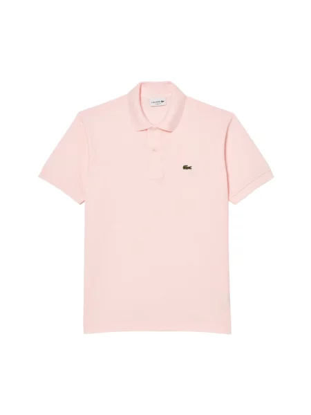 Koszulka polo Regular Fit z czystej bawełny Lacoste różowa