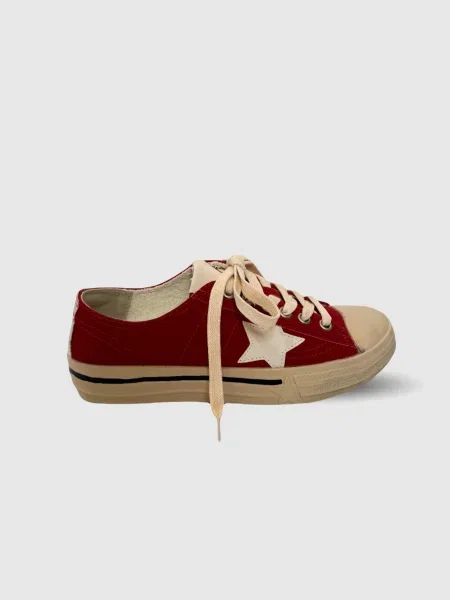 Кожаные кеды Evie красные