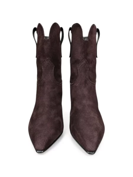 Botine Poche Paris din piele de căprioară maro