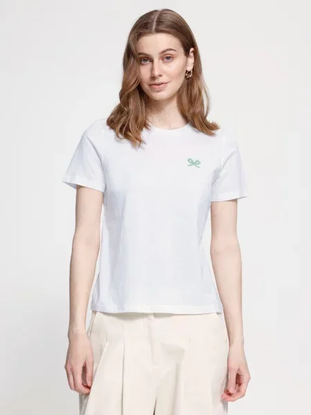 ICHI Tricou IHCAMINNA' alb