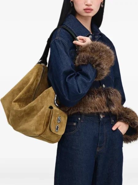 Geantă Marc Jacobs din piele de căprioară