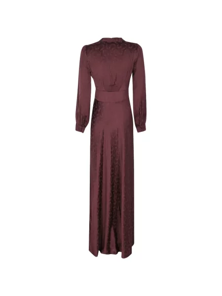 Rochie maxi Rixo cu model floral din jacard roșu