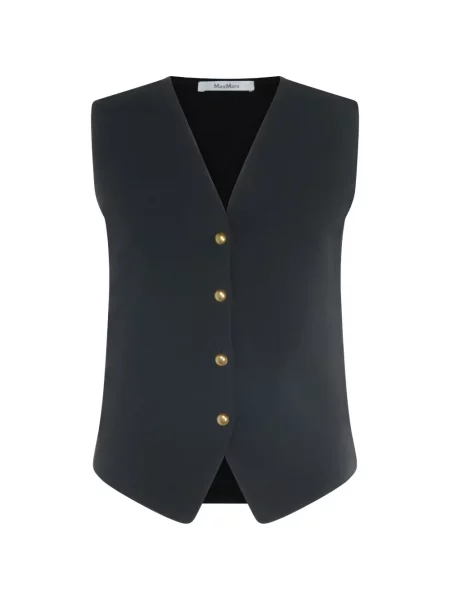 Vestă Max Mara cu decolteu în V albastru