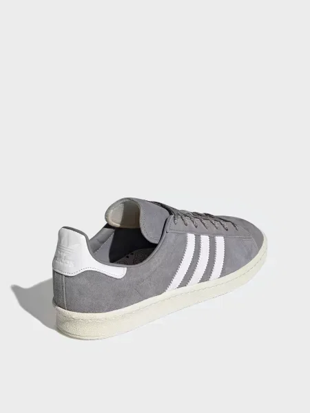Кожаные кеды Adidas серые