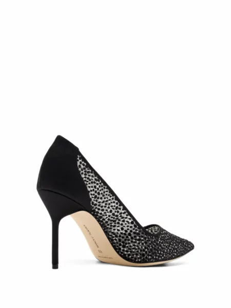 Pantofi cu toc Manolo Blahnik din tul negru
