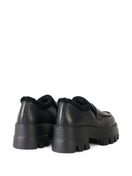 Loaferice Bogner od ovčje kože crna