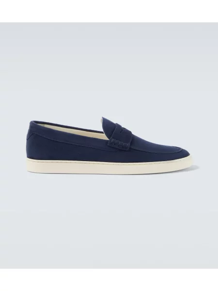 Sneakerși Brunello Cucinelli din piele de căprioară slip-on albastru