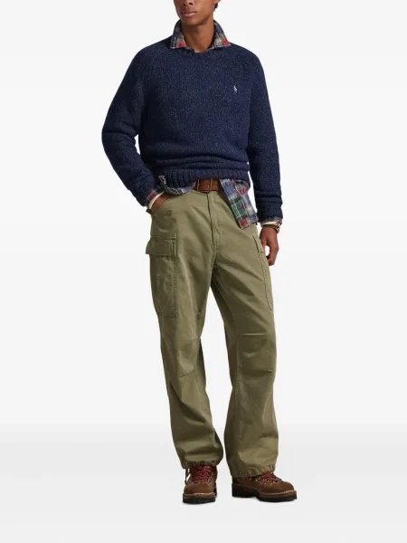 Briaunotas pusiau užtrauktukas zomšinės bokseriai Polo Ralph Lauren balta