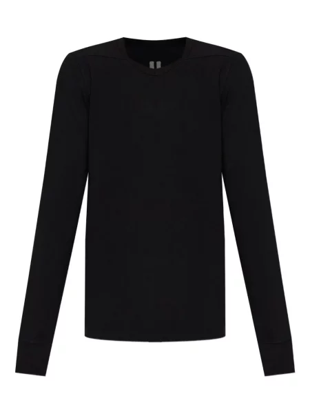 Tricou Rick Owens cu decolteu rotund lung negru