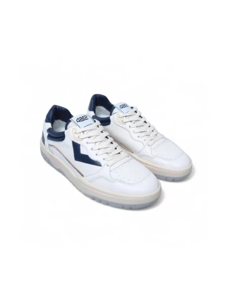 Sneakersy 4b12 skórzane beżowe