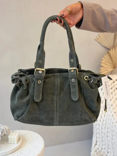 Torbica Boto iz semiša zelena