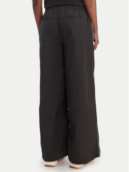 Tommy Jeans Szövet nadrág Wide Leg fekete