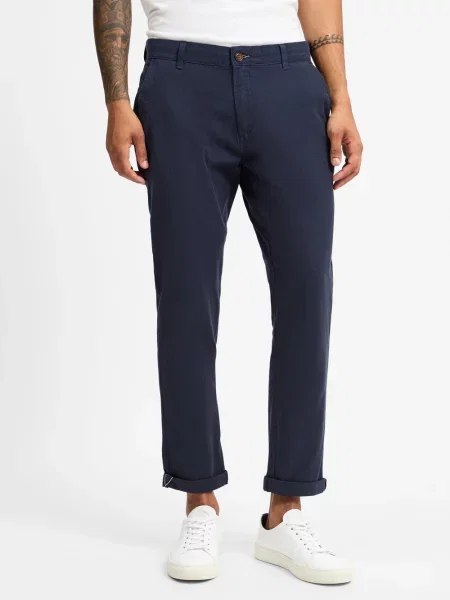 Spodnie o kroju slim fit z dodatkiem streczu model ‘Marco’ Jack & Jones granatowe