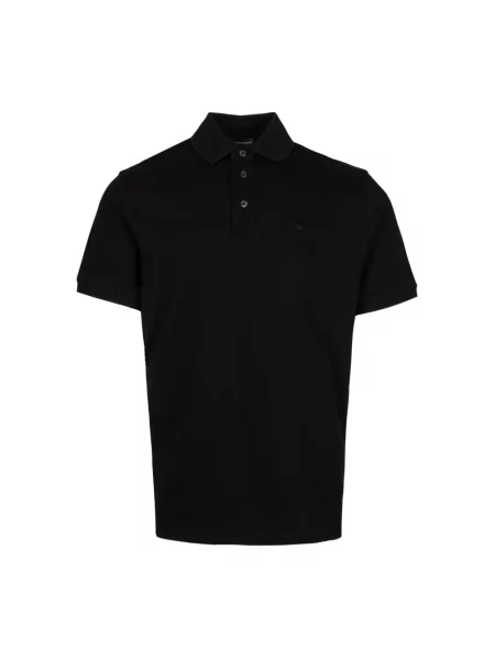 Koszulka polo Emporio Armani z logo czarna