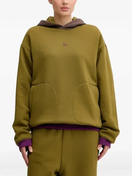 Hanorac cu glugă Ea7 Emporio Armani verde