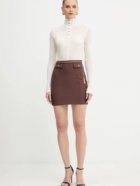 Спідниця Elisabetta Franchi mini пряма коричневий