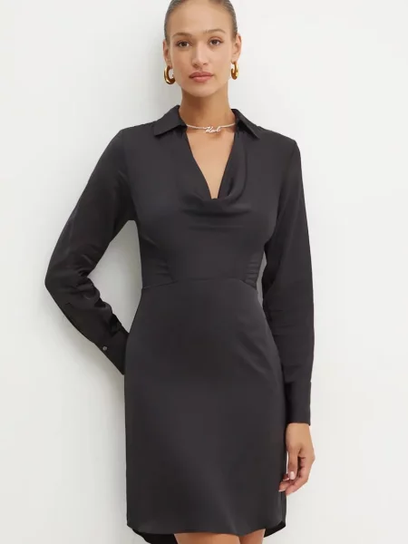 Karl Lagerfeld rochie mini evazati negru