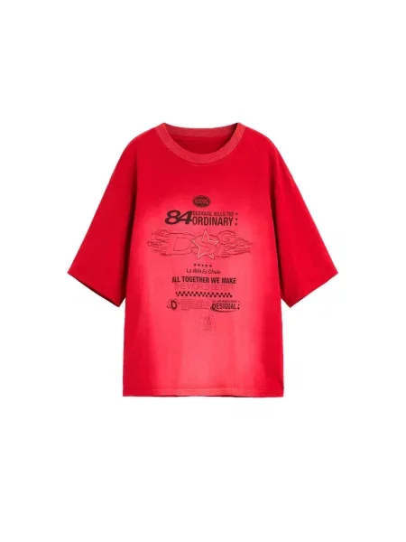 Desigual Tricou roșu negru
