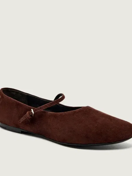 TORY BURCH Balerina MARY JANE | hasított bőr barna