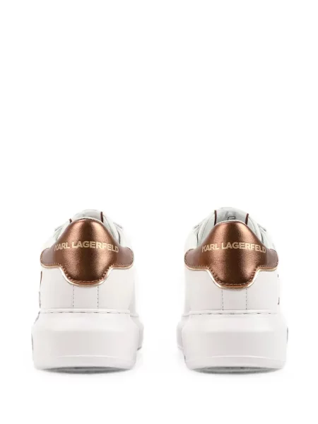 Sneakerși Karl Lagerfeld cu platformă cu autograf alb
