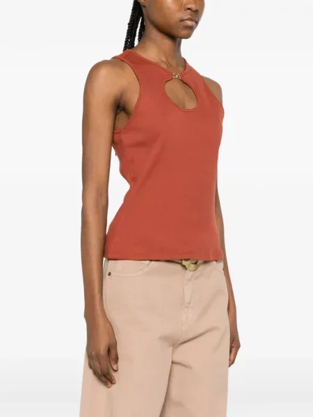 Top Twinset cu nervuri maro