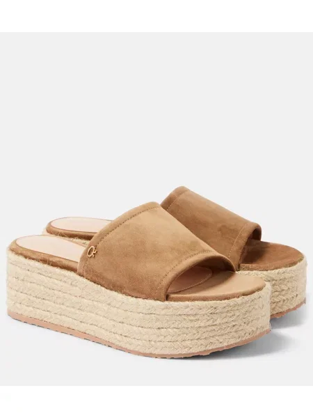 Semišové leopardí espadrilky Gianvito Rossi s potiskem