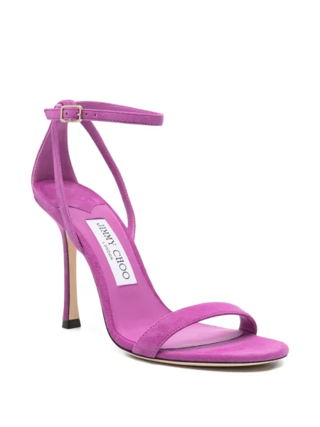 Zomšinės dirželis sandalai Jimmy Choo violetinė