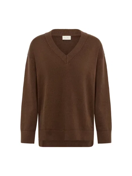 Dzianinowy sweter Part Two brązowy