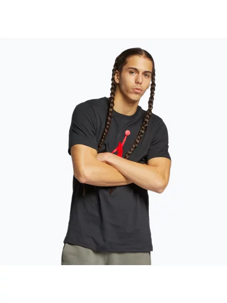 Tricou pentru bărbați Jordan Jumpman Flight black/gym red negru