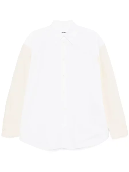 Кадифена риза Jil Sander бяло