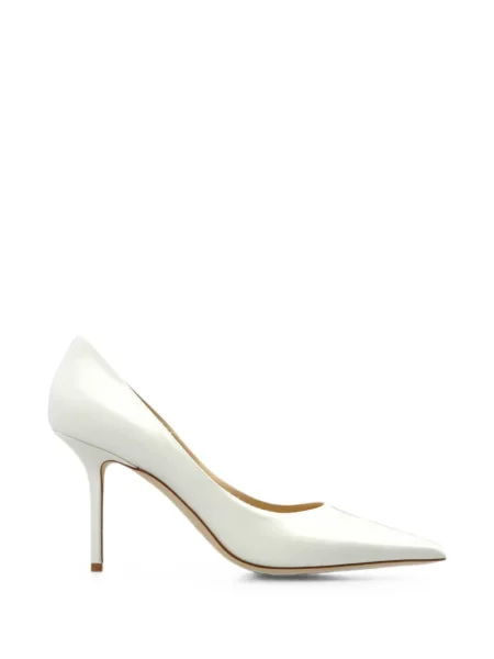 Pantofi cu toc Jimmy Choo din satin alb