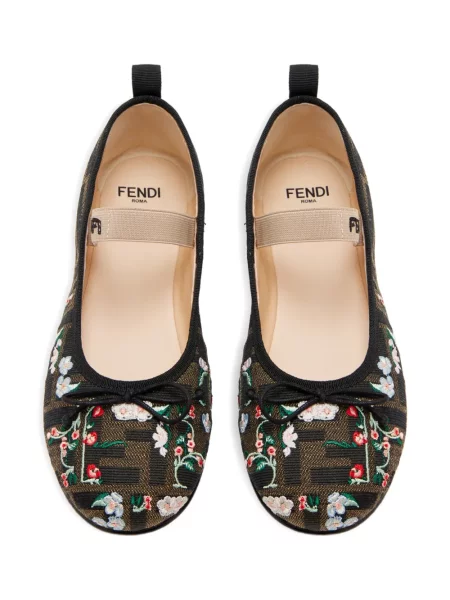 Dětské baleríny Fendi hnědé