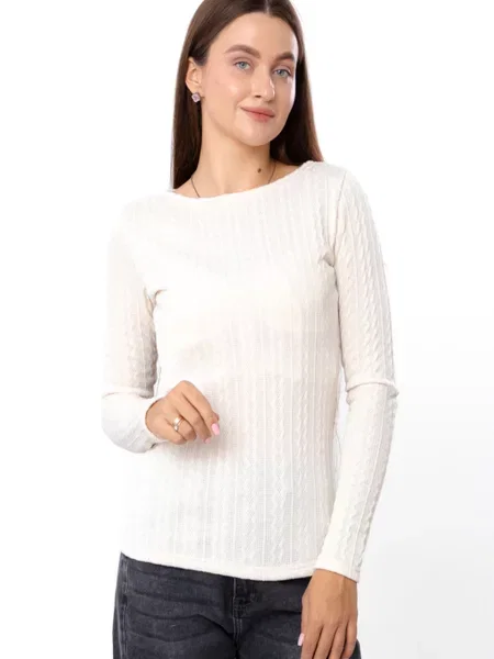 Лонгслів Носи своє молочний віскоза/поліестер