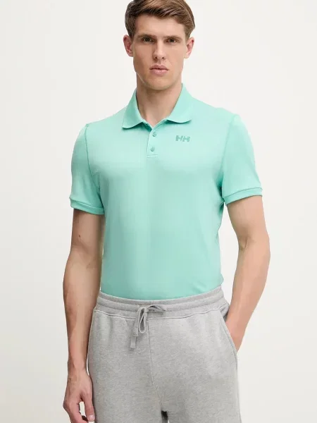 Тениска с яка Helly Hansen с принт бяло