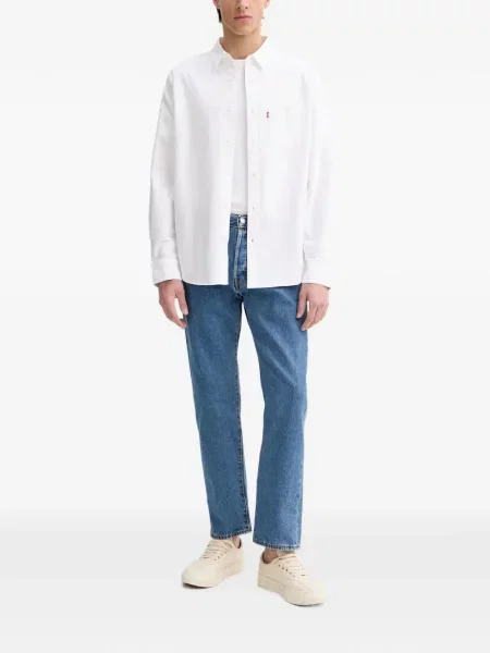 Blugi cu picior larg Levi's® de catifea cord albastru