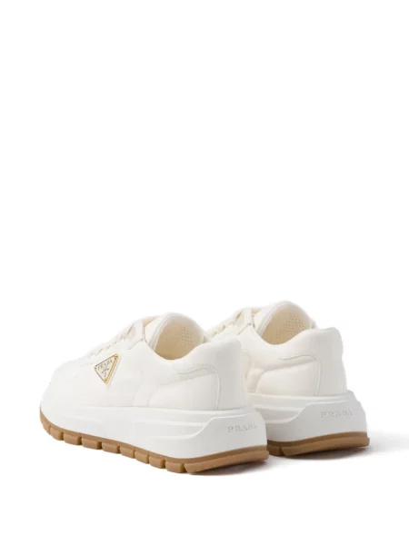 Sneakerși Prada din piele alb