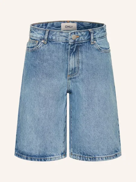 Only Džínové Šortky light blue denim modré