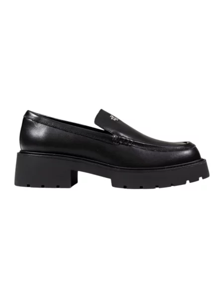 Loafersy Calvin Klein Jeans wełniane wsuwane czarne